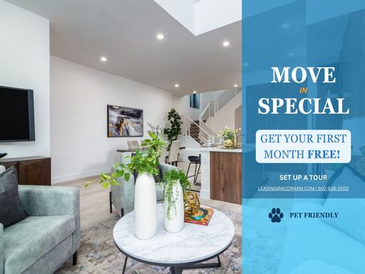 *MOVE IN SPECIAL - HUGE LOFT SPACE* Moli Gardens - Beautiful 3 Bed 2.5 Bath Townhouse Oasis in the Heart of Phoenix! In Unit Washer/Dryer and Added Loft Space! – photo 1