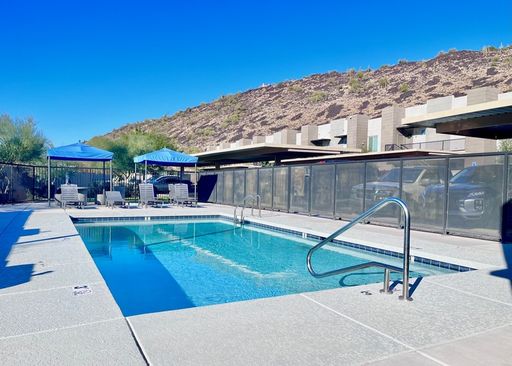 Pool and poolside area at Moon Mountain.
