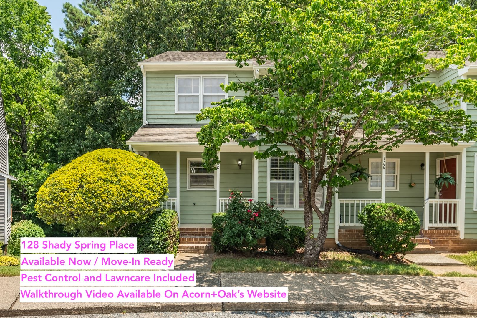 Durham Townhome: 128 Shady Spring Pl