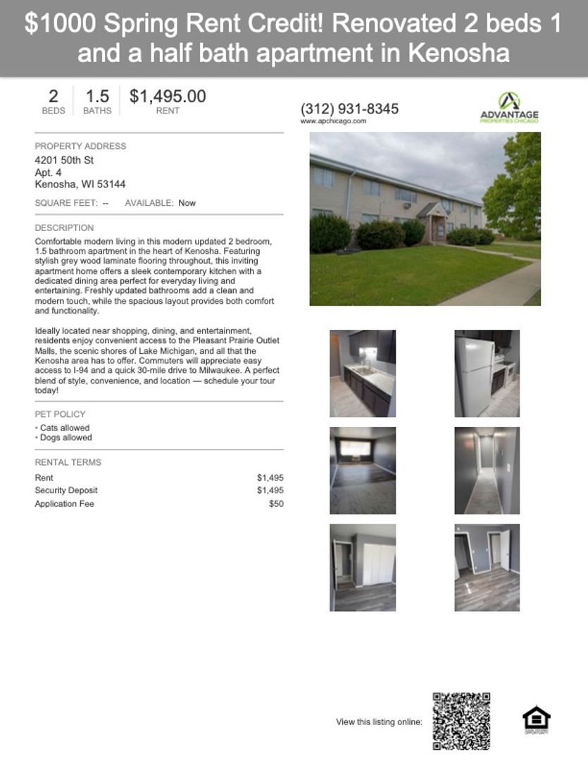 Kenosha Apartment: 4023-4209 50th St., 5020 40th Ave.