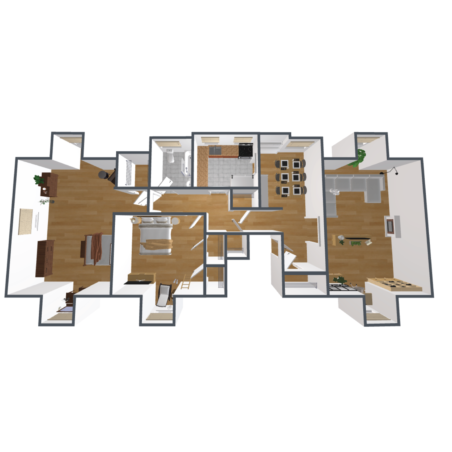 Charming 2 Bed / 1 Bath Penthouse with Fireplace
