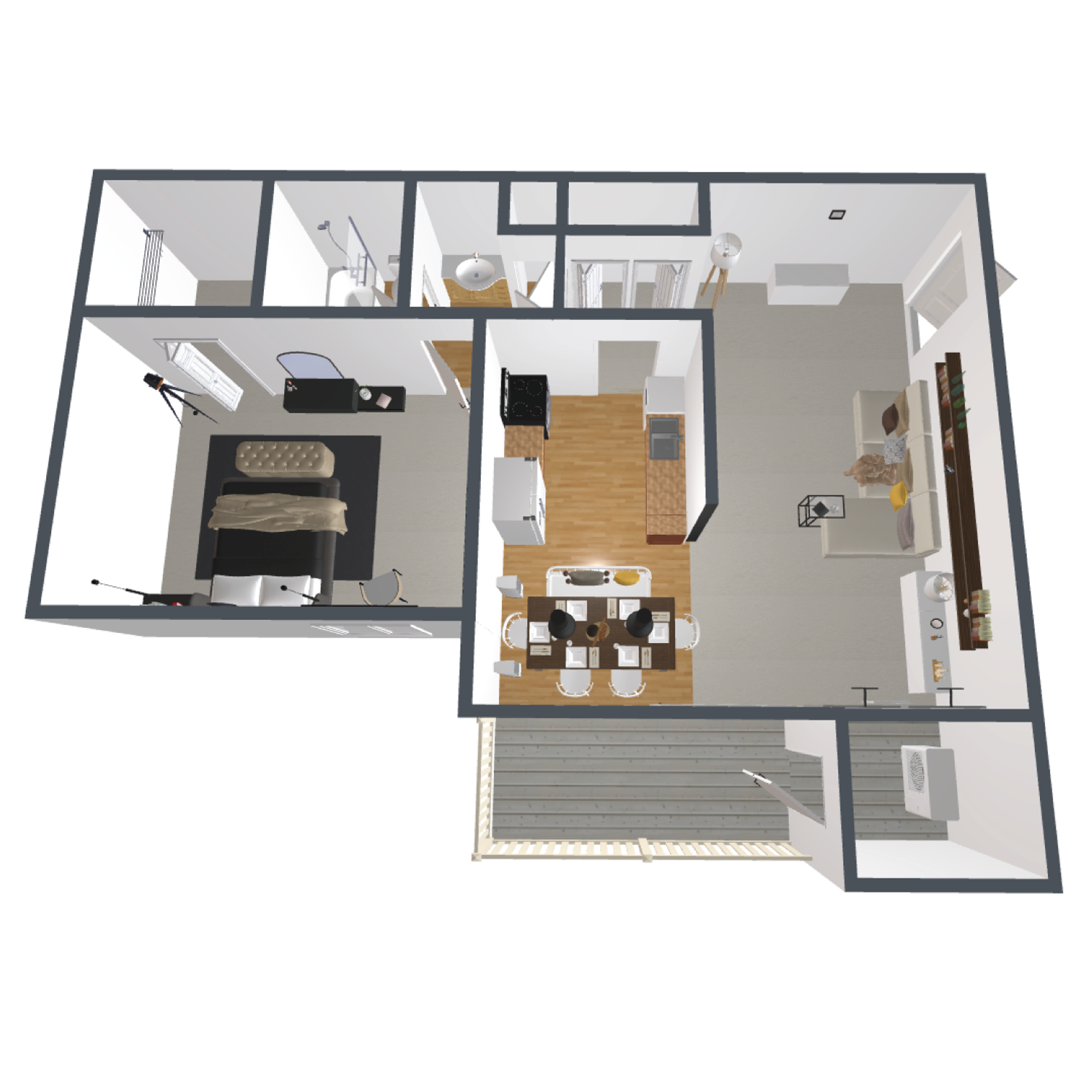 1 Bed / 1 Bath Apartment with Private Balcony