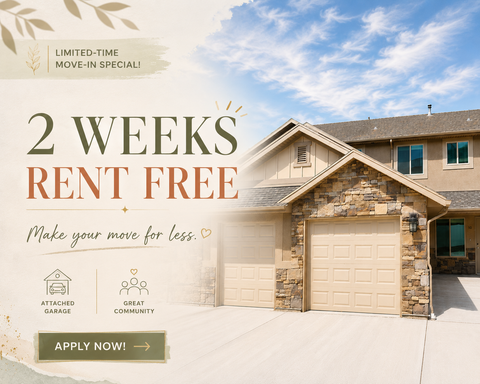 Move-In Special! 3 Bed 2.5 Bath Townhome + Attached Garage | 2 Weeks Free