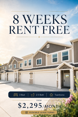 Make Your Move & Save Up to 8 Weeks FREE! 3 Bed 2.5 Bath Townhome for Rent in West Point!