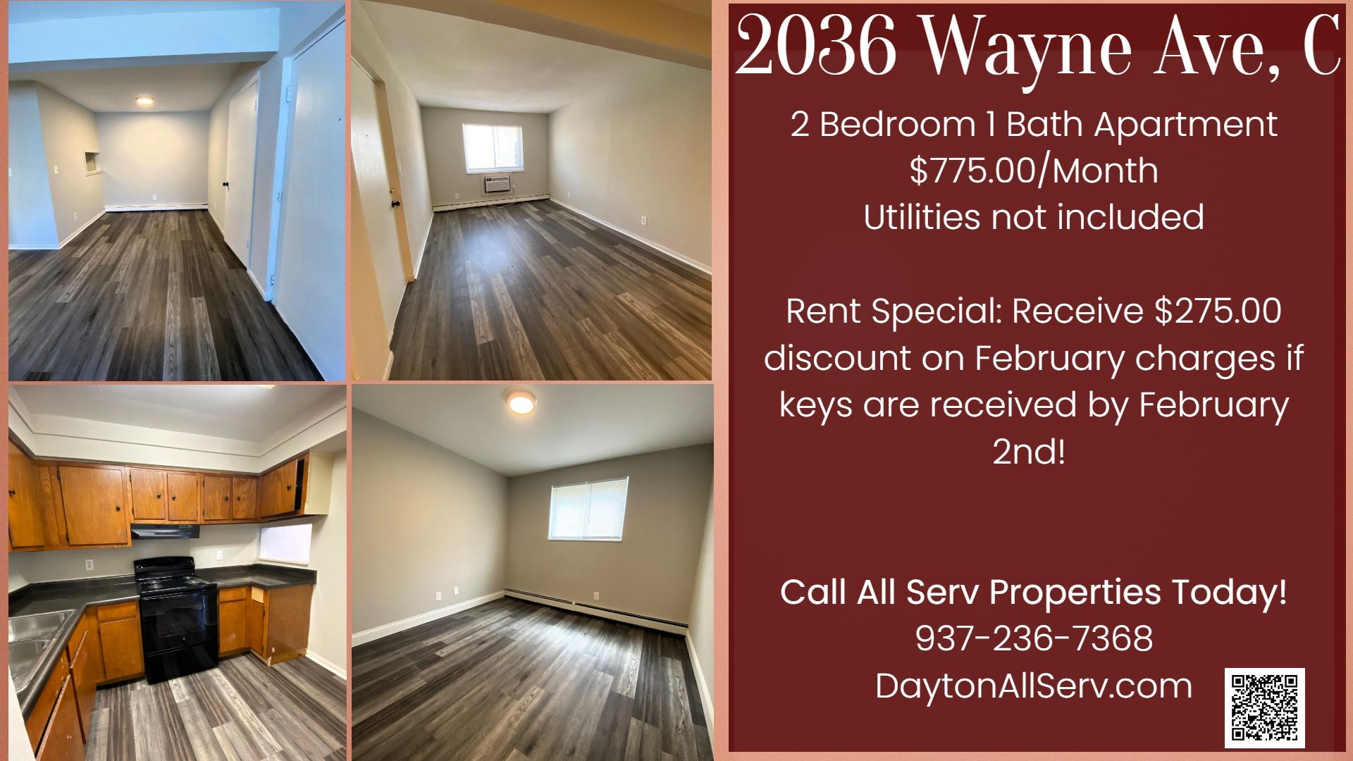 Dayton Apartment: 2036 Wayne Ave Apt C