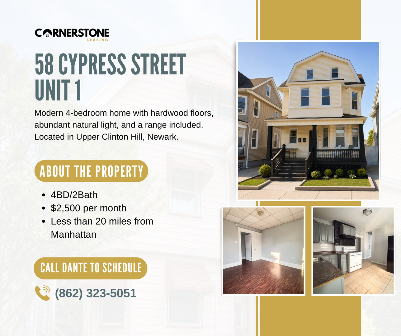 Newark Apartment: 58 Cypress St