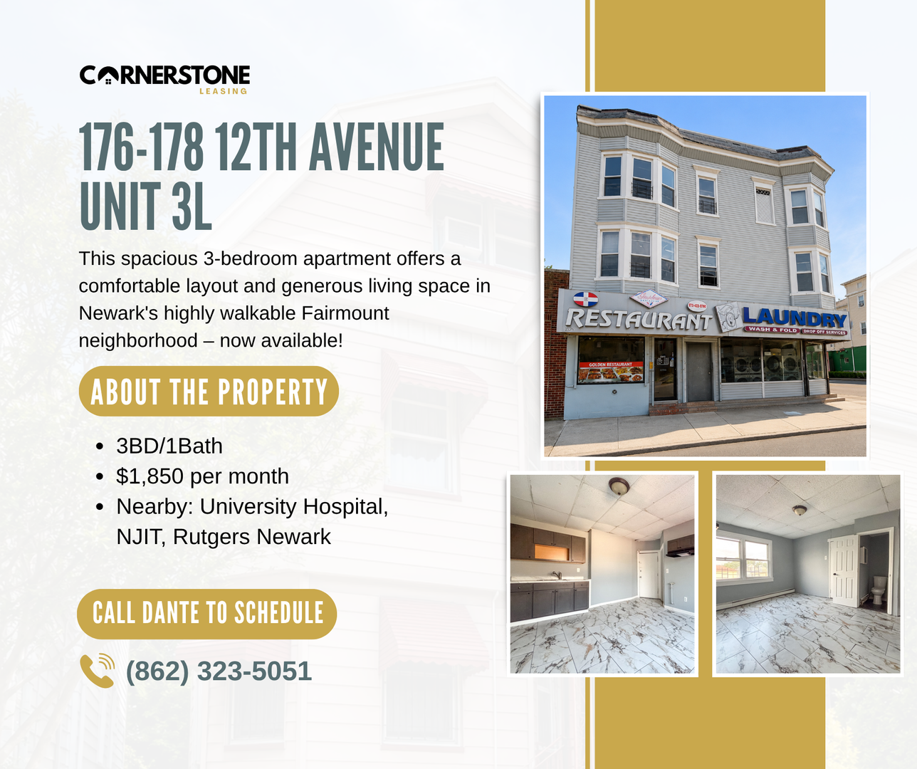 Newark Apartment: 176-178 12th Ave