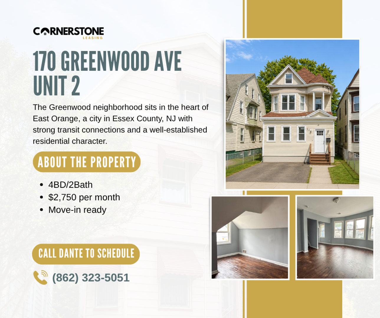 East Orange Apartment: 170 Greenwood