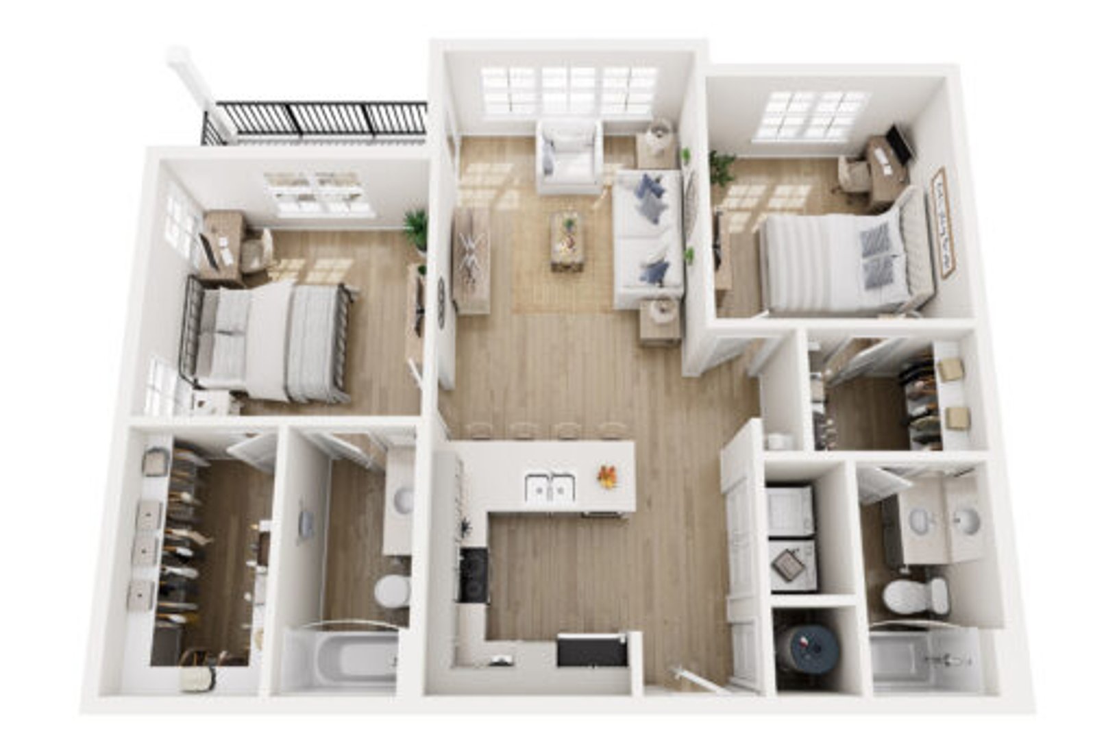 Two Bedroom/Two Bathroom Standard View