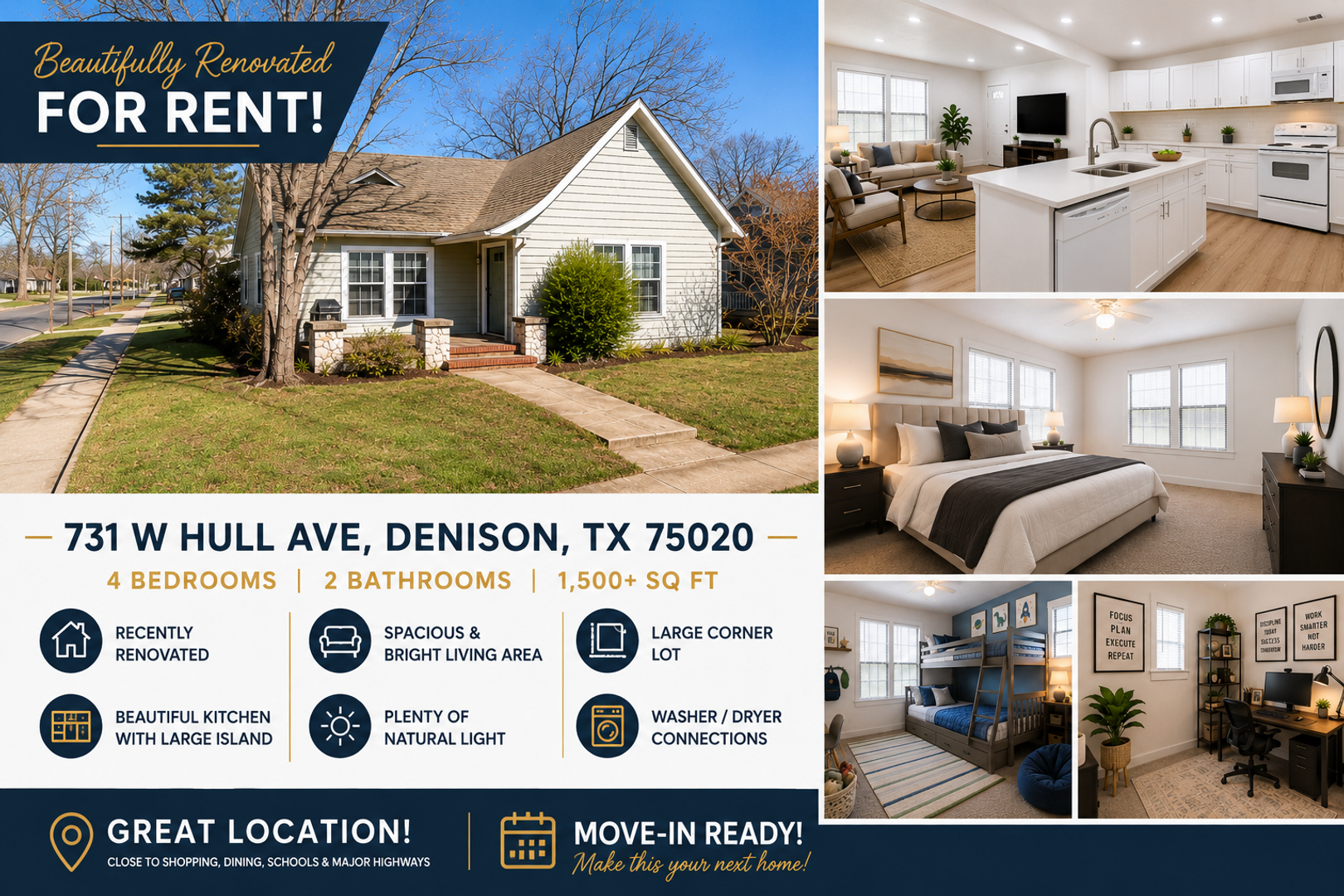 Denison Apartment: 912 S Armstrong st. / 731 W. Hull ave.