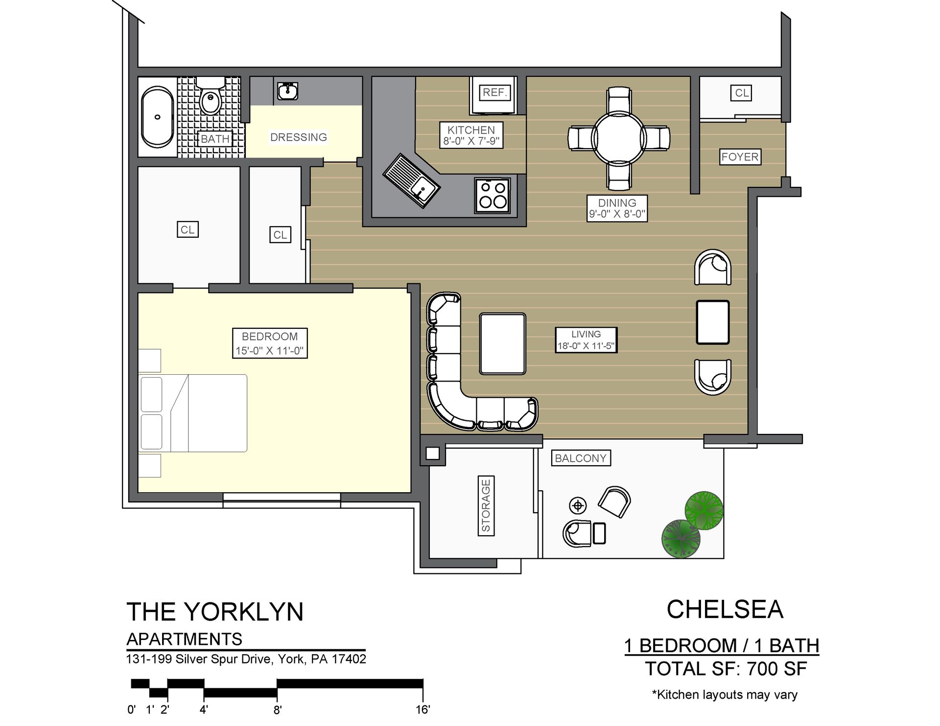 York Apartment: 102-199 Silver Spur Drive