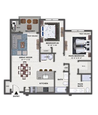 Adams 3rd Floor with Storage