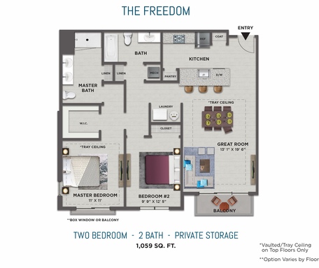 The Freedom (3rd Floor) End Unit with Private Storage