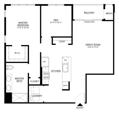 Liberty with Den (End Unit, Ground floor)