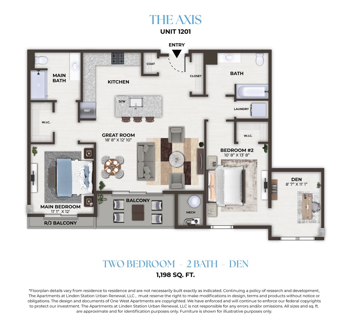 Linden Apartment: 1 W Elizabeth Ave