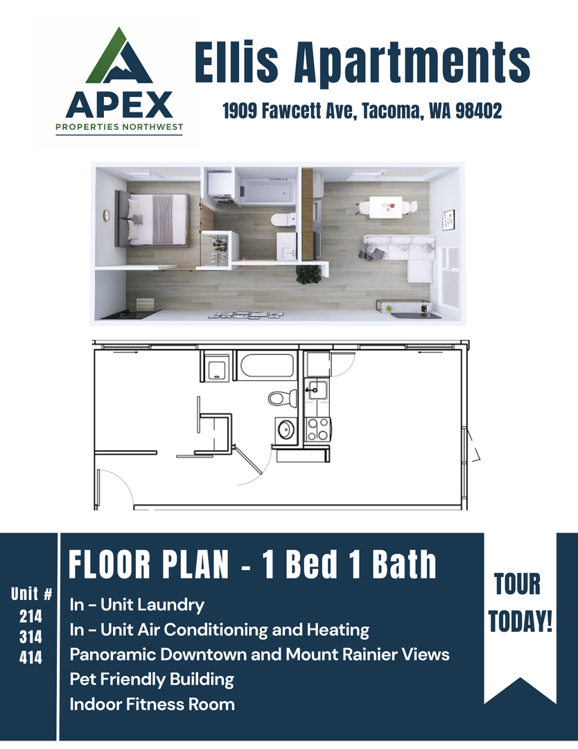 Tacoma Apartment: 1909 Fawcett Ave