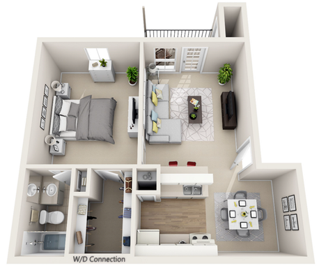 1 Bedroom Apartment – 19700 Whitaker Drive, Humble, TX 77338