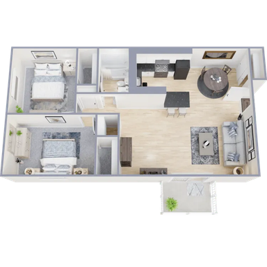 Affordable Two-Bedroom with a Spacious Balcony!
