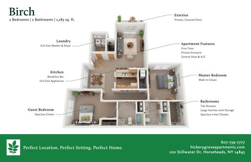 Quaint 2 Bedroom with Private Patio