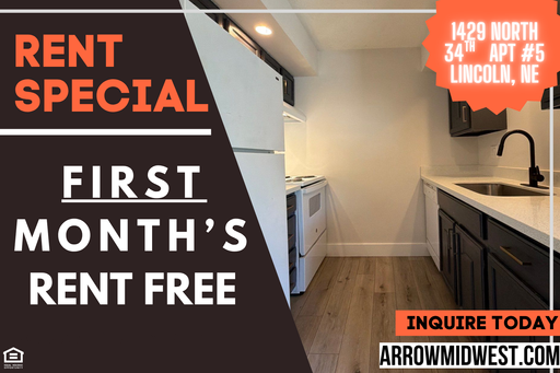 Modern 1-bedroom, 1 bathroom apartment with for rent across from East Campus – photo 1