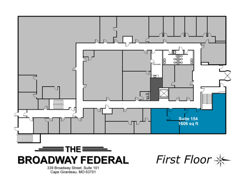 1st Floor Corner Office in The Broadway Federal – photo 1