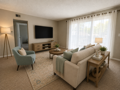 2 bedroom, 1 bath apartment with private balcony in downtown Mission