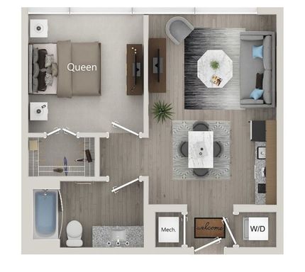 1 Bed 1 Bath Apartment in Downtown Orlando – The Klimt – photo 1