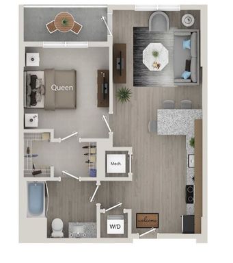 1 Bed 1 Bath Apartment in Creative Village – The Matisse – photo 1