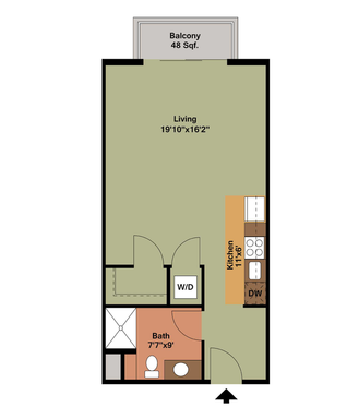 Studio 1 Bath Apartment at 100 W. Giddens Ave. #306, Tampa, FL – photo 1