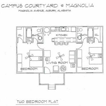 Auburn Condo: Campus Courtyard @ Magnolia