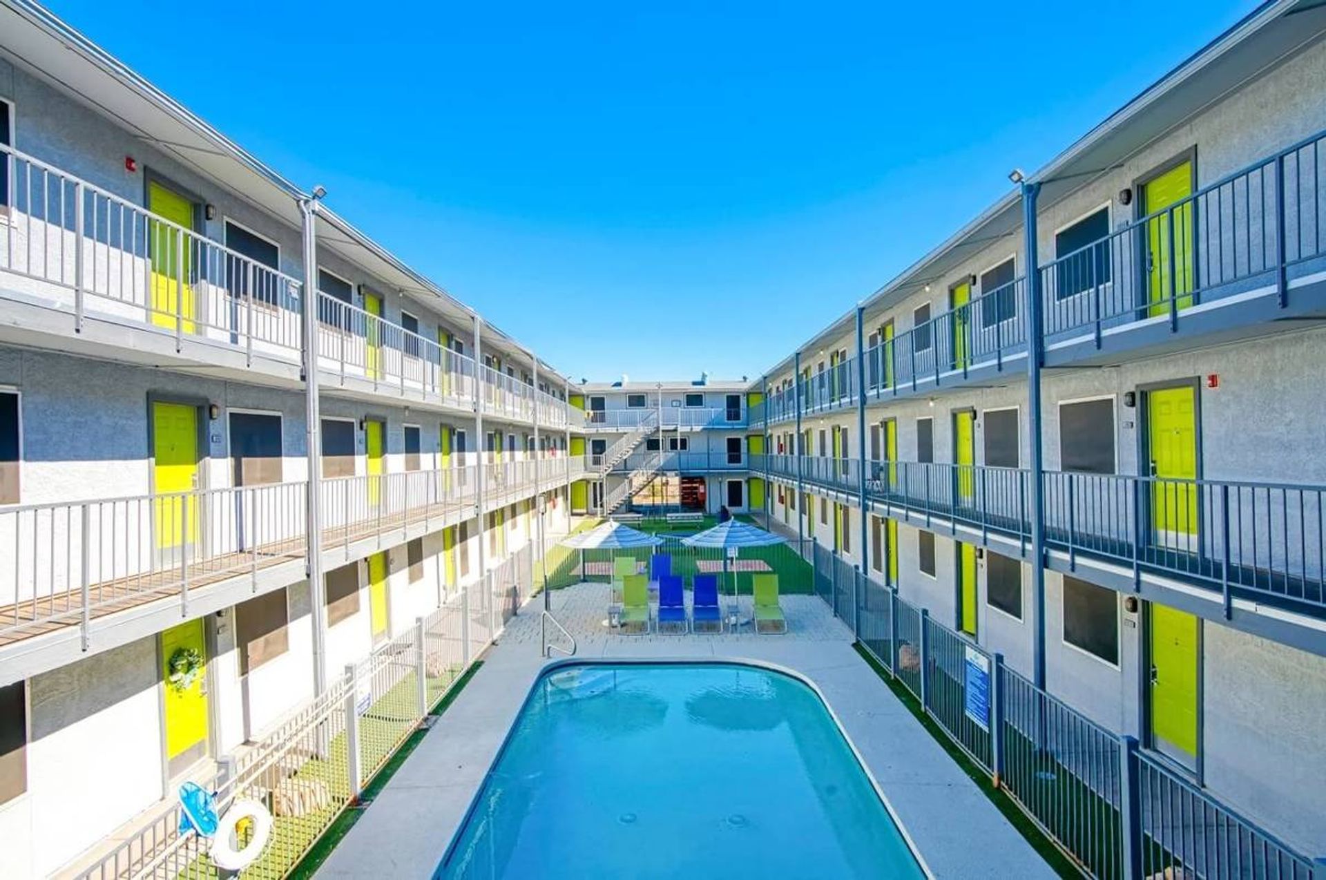 Pool and poolside area at Elevate at South Mountain.