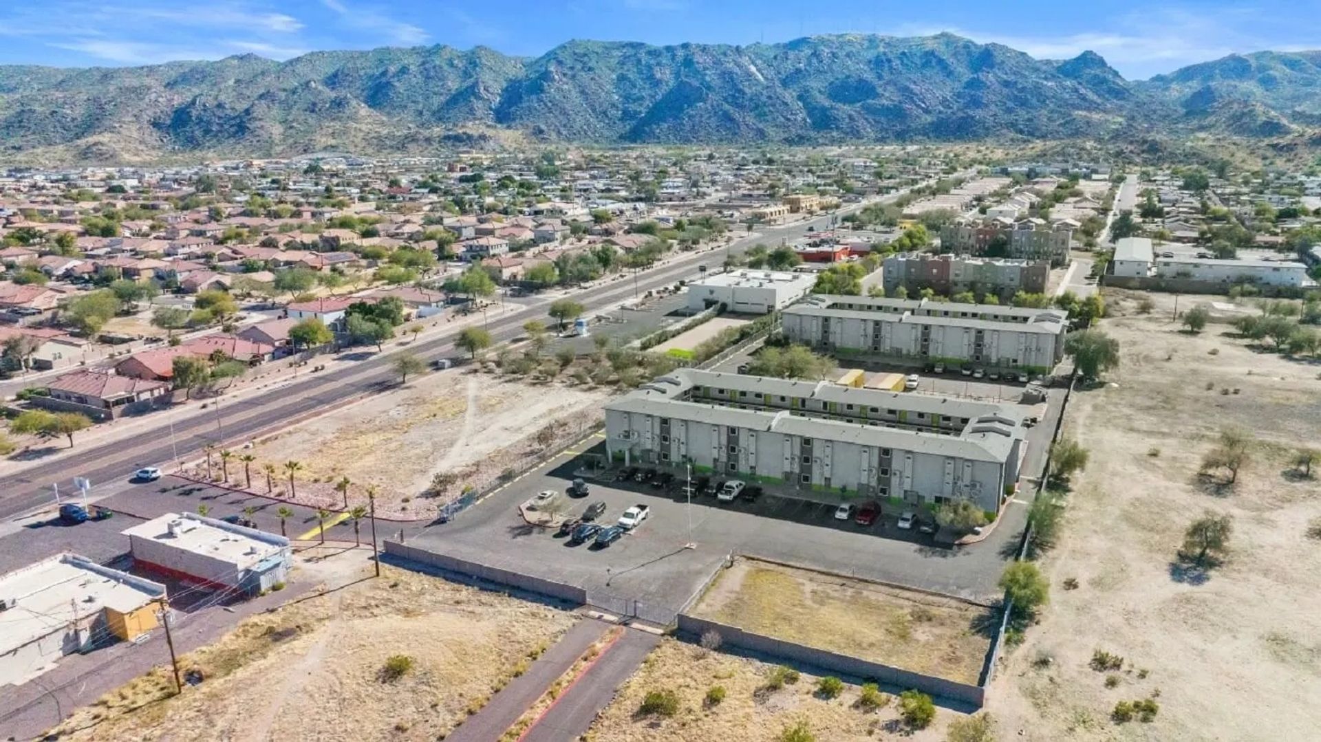 Aerial community view at Elevate at South Mountain.
