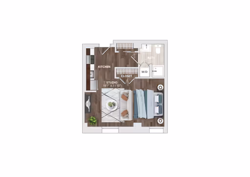Studio Apartment – 10 N Calvert St - HA-921, Baltimore City, MD 21202