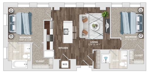 Charming 2 Bedroom/2 Bathroom Apartment Unit in Downtown Baltimore, MD! Unit 603 – photo 1