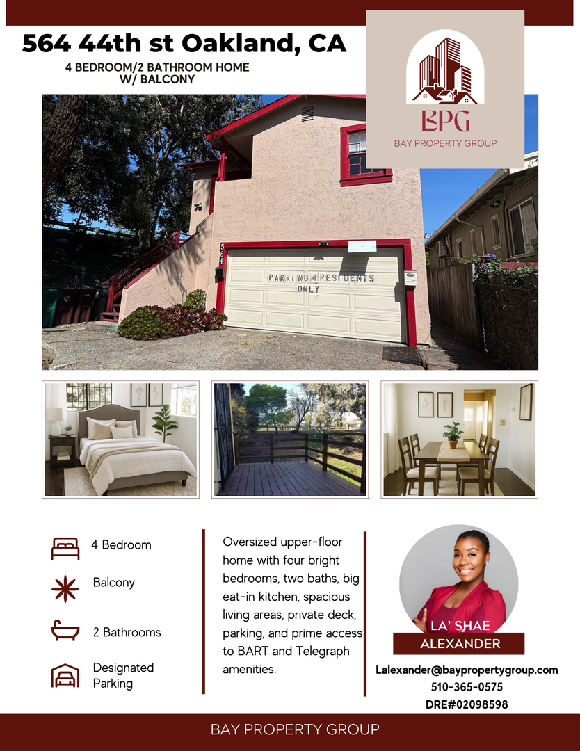 Oakland Apartment: 564 44th Street