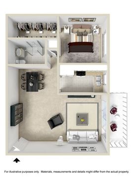 1 Bedroom at East Bay Apartments – photo 1