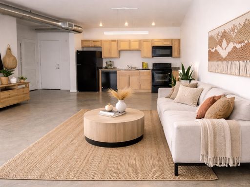 2x1 60% Brooklyn Floor Plan - Two Bedroom, One Bath, Industrial Style Loft – photo 1