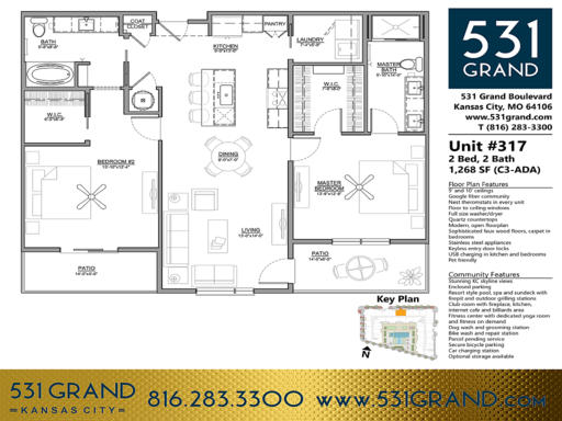 C3 ADA Accessible, 2 Balconies, Missouri Ave View @ 531 Grand – photo 1