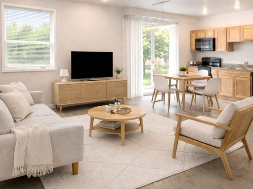 2x1 60% Soho Floor Plan - Two Bedroom, One Bath, Industrial Style Loft – photo 1