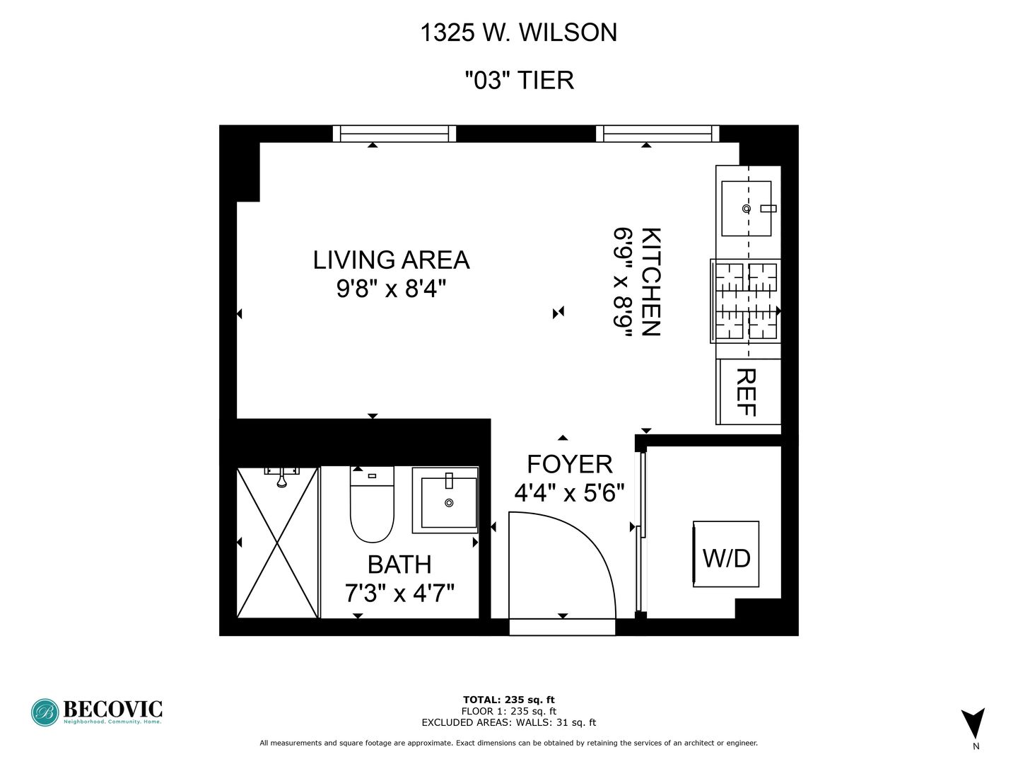 Chicago Apartment: 1325 W Wilson Avenue