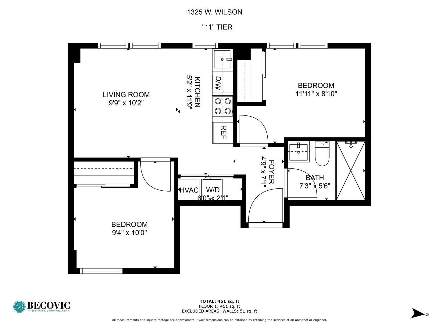 Chicago Apartment: 1325 W Wilson Avenue