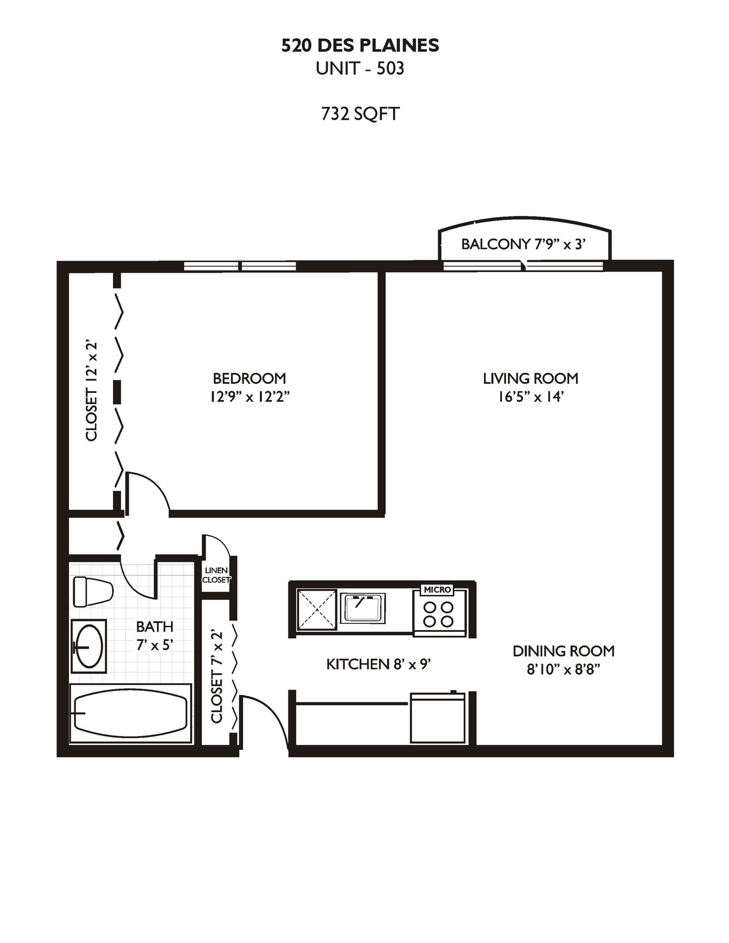 Forest Park Apartment: 520 South DesPlaines Avenue
