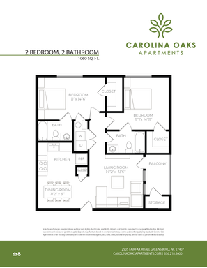 2 Bedroom / 2 Bathroom Patio – photo 1