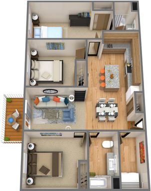 Huge Pet Friendly Ground Floor 3 Bed/2Bath Apartment With Double Stall Garage! – photo 1