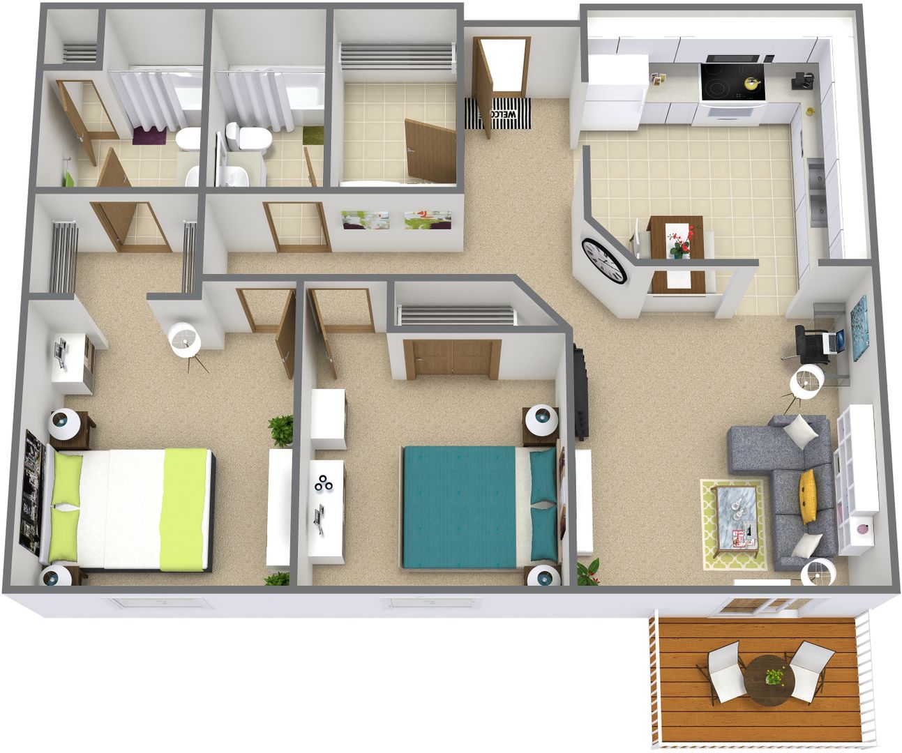 Bismarck Apartment: 2112-2113 Grimsrud Drive