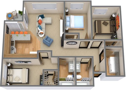 Great Views in this 3 Bed / 2 Bath Corner Apartment On the Third Floor! – photo 1