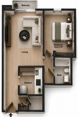 ALL UTILITIES INCLUDED! Spacious One Bedroom! – photo 1