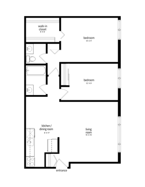 2 Bed 1.5 Bath – photo 1