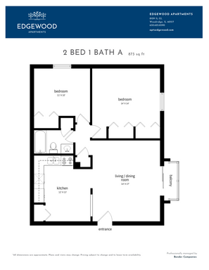 2 Bed 1 Bath A