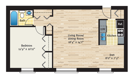 1 Bed 1 Bath B Renovated – photo 1